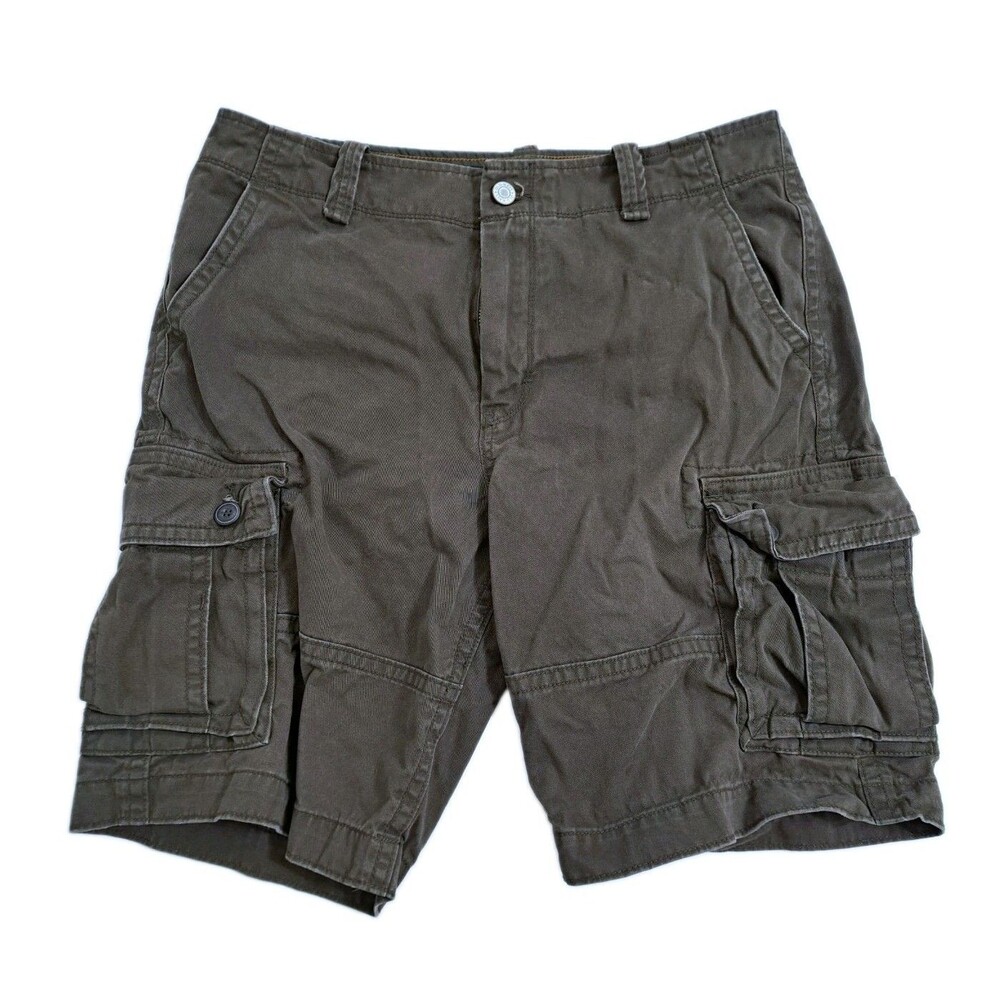 Old Navy Cargo Shorts Men's 34 Utility Pockets Brown Trail Work Hike Lived In